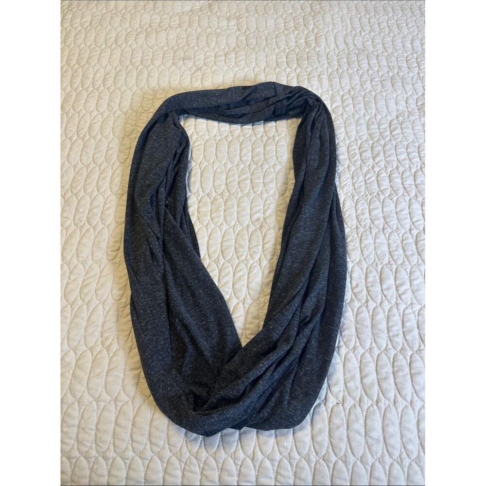Steve Madden Linen Blend Dark Heather Grey Infinity Scarf OS Neck Warmer Career